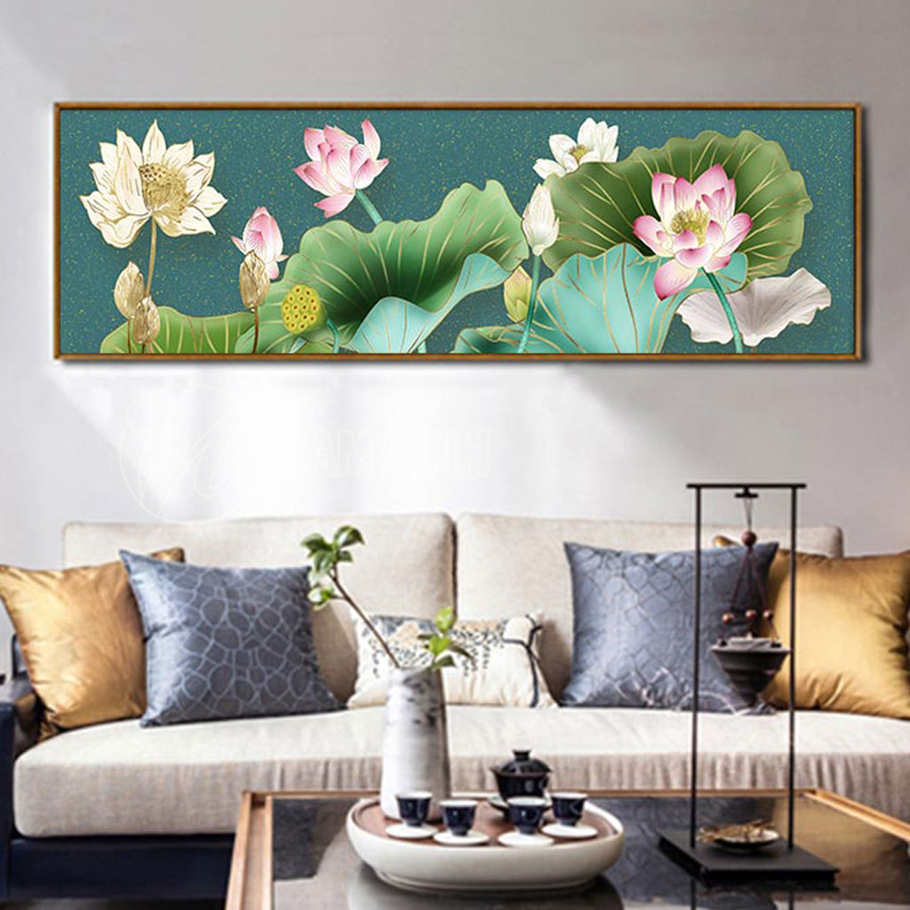 Tranh canvas hoa sen Đồng Tháp