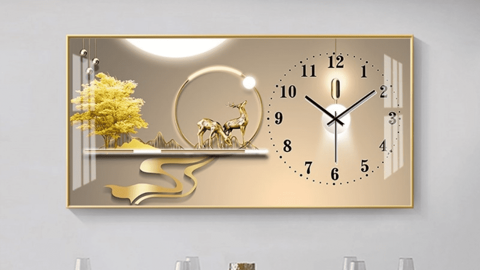 Tranh đồng hồ tráng gương khổ lớn tại Đà Nẵng