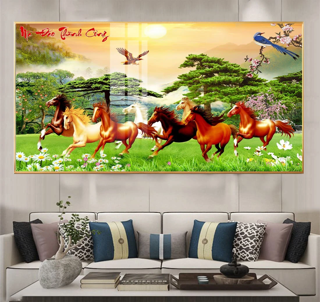 Tranh tráng gương Mã Đáo Thành Công Vĩnh Phúc