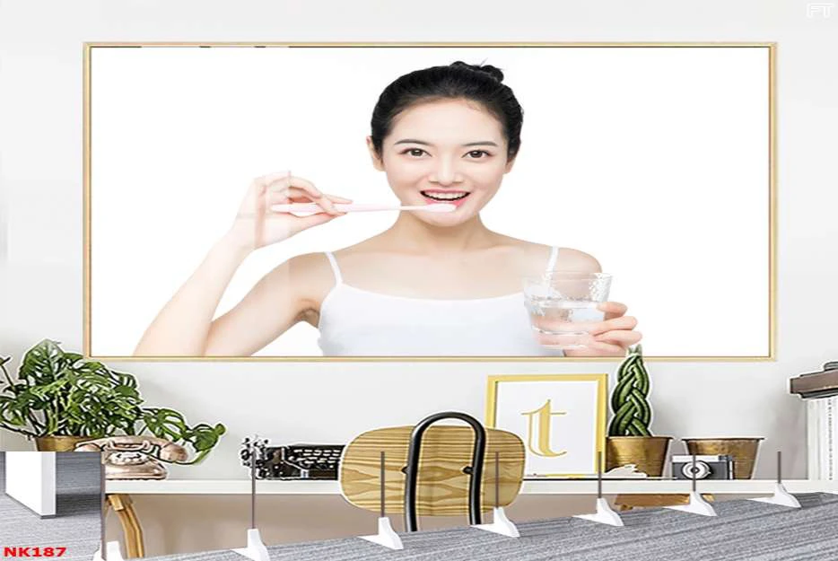 Tranh Tráng Gương Treo Tường Nụ Cười Xinh Xắn Trang Trí Nha Khoa 1 Tranh Tráng Gương Treo Tường Nụ Cười Xinh Xắn Trang Trí Nha Khoa