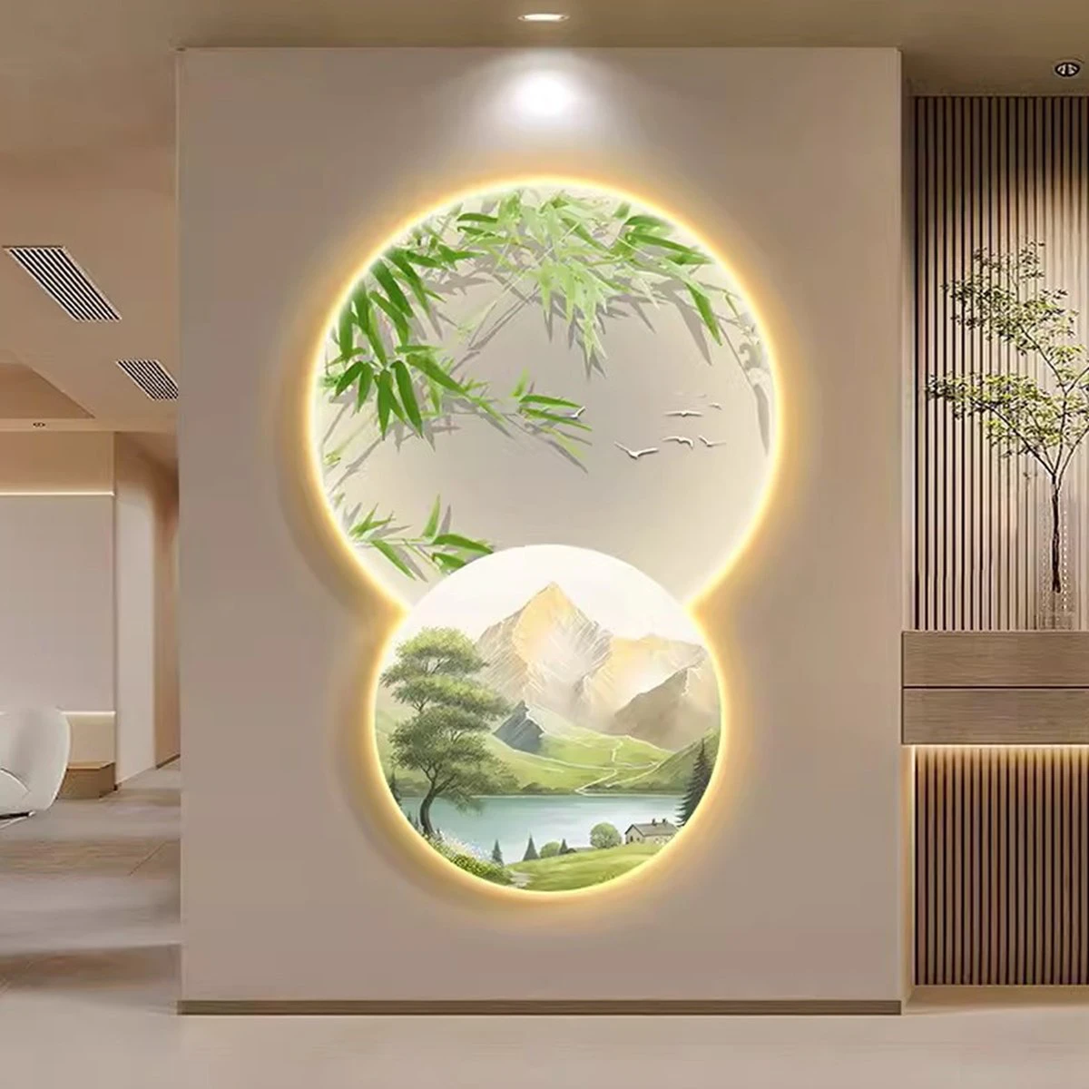 Phong cảnh sông nước - Tranh đèn Led phòng ngủ Cần Thơ