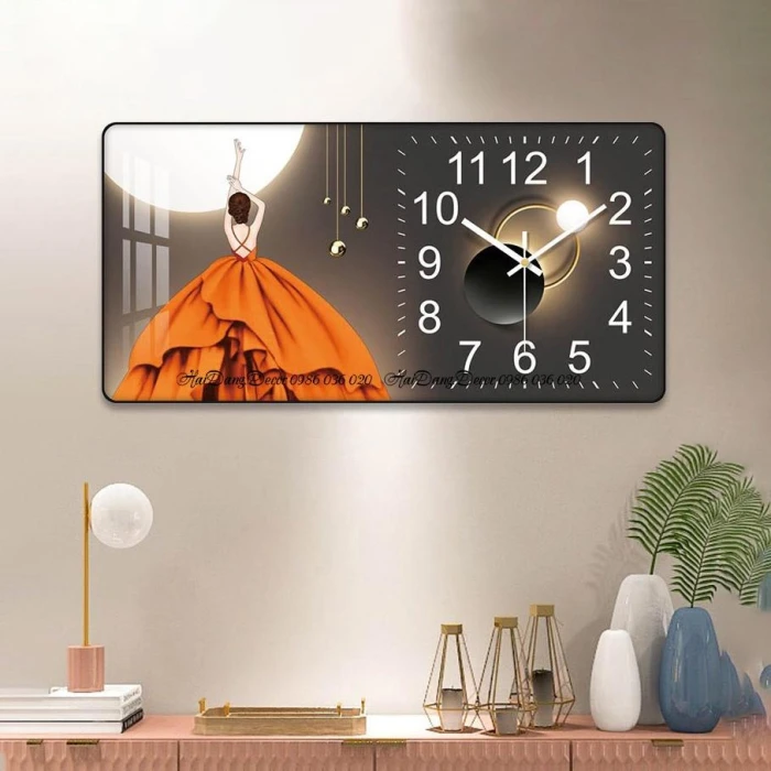 Tranh đồng hồ tráng gương Bình Định
