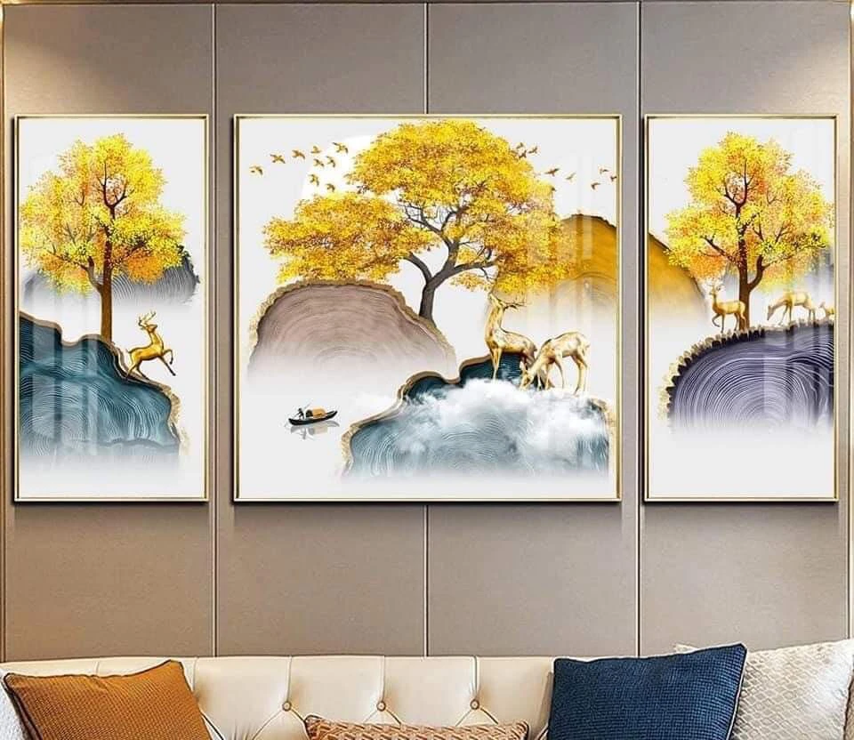 Tranh Tráng Gương Cây Kim Tiền Lâm Đồng Hút Tài Lộc Vượng Khí 2 Tranh tráng gương cây kim tiền Lâm Đồng