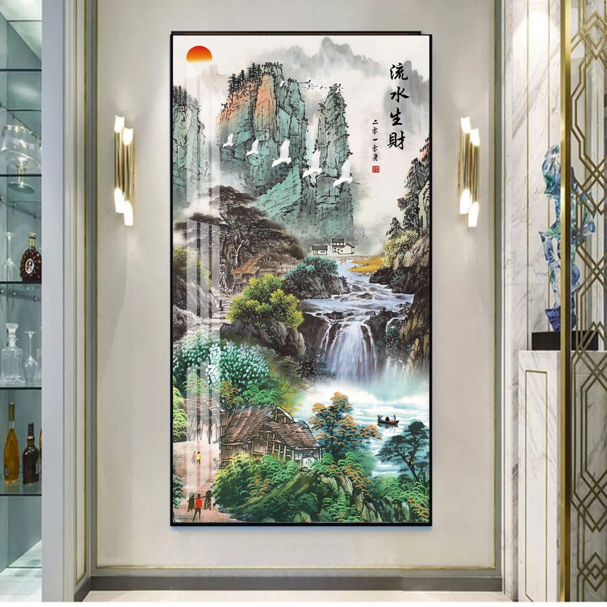 In tranh tráng gương sơn thủy hữu tình Bình Dương