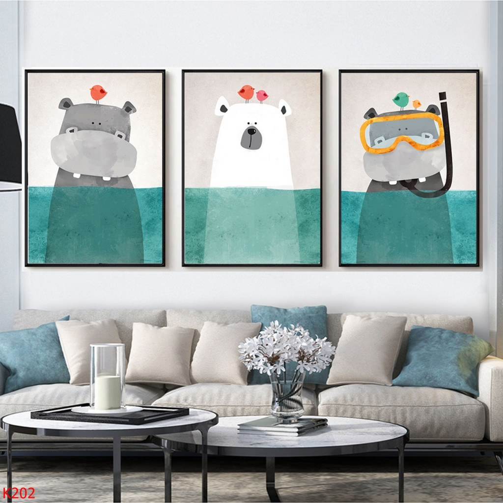 Tranh 3D tráng gương dễ thương treo phòng bé Bến Tre 5 Tranh 3D tráng gương dễ thương treo phòng bé hình gấu