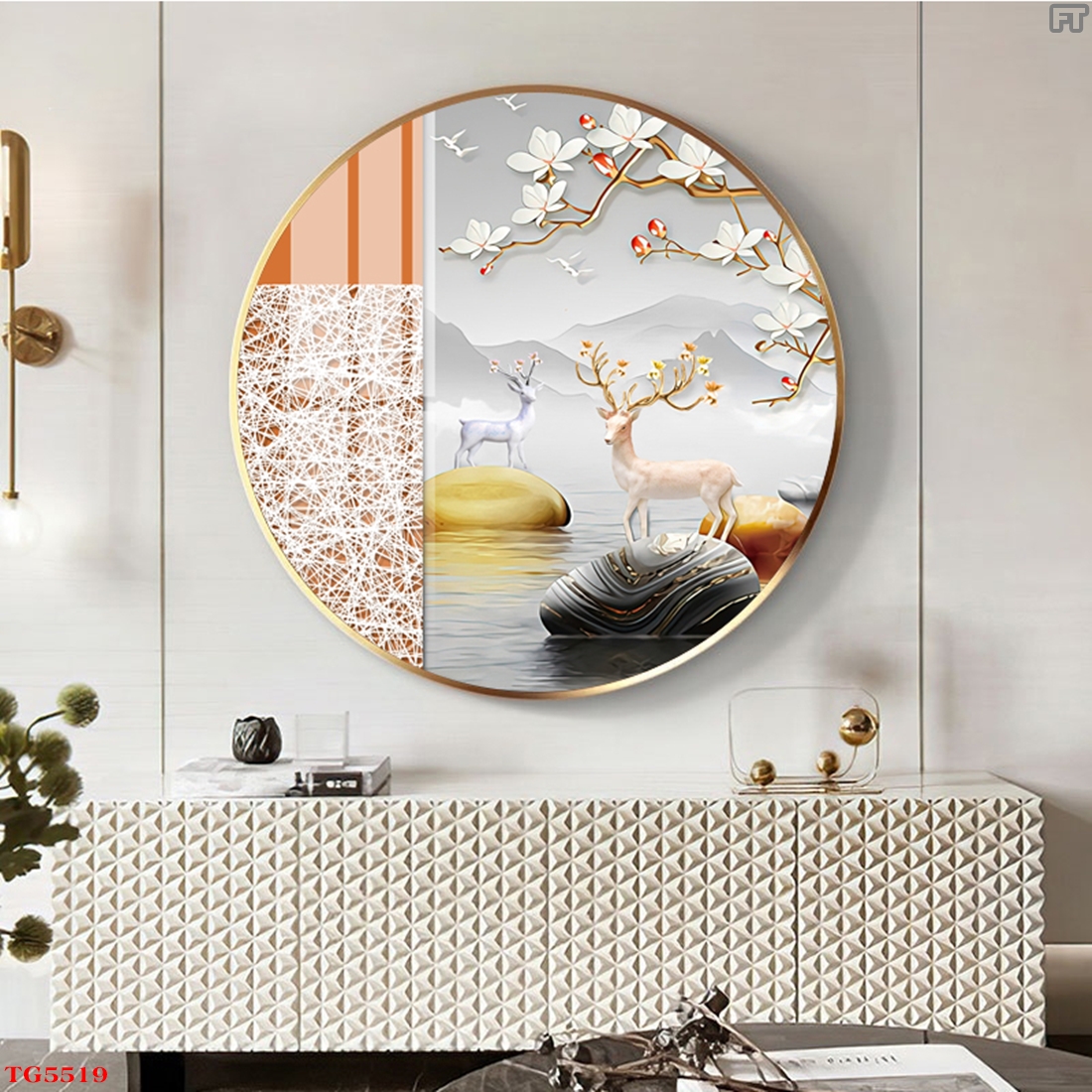 Tranh Led An Giang Hươu Tài Lộc Treo Tường 4 Tranh led An Giang hươu tài lộc treo tường
