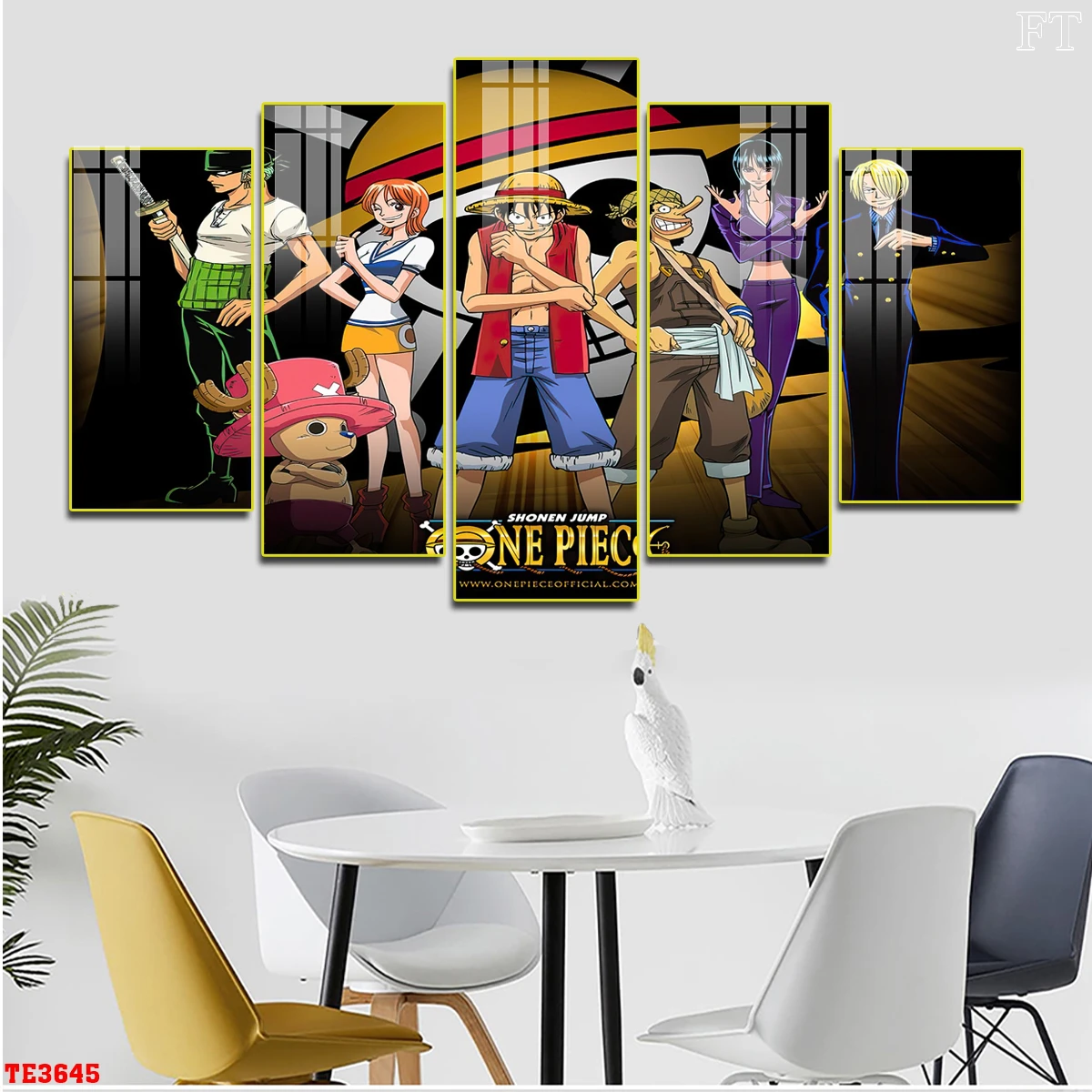 Tranh tráng gương One Piece Hải Dương bộ 5 tấm
