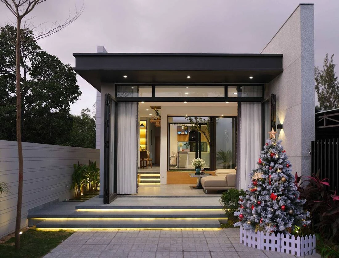 10+ Mẫu Nhà Tiền Chế 30m2 Huế Hiện Đại 3 Nhà tiền chế 30m2 Huế mái bằng, phong cách hiện đại, thiết kế tối giản
