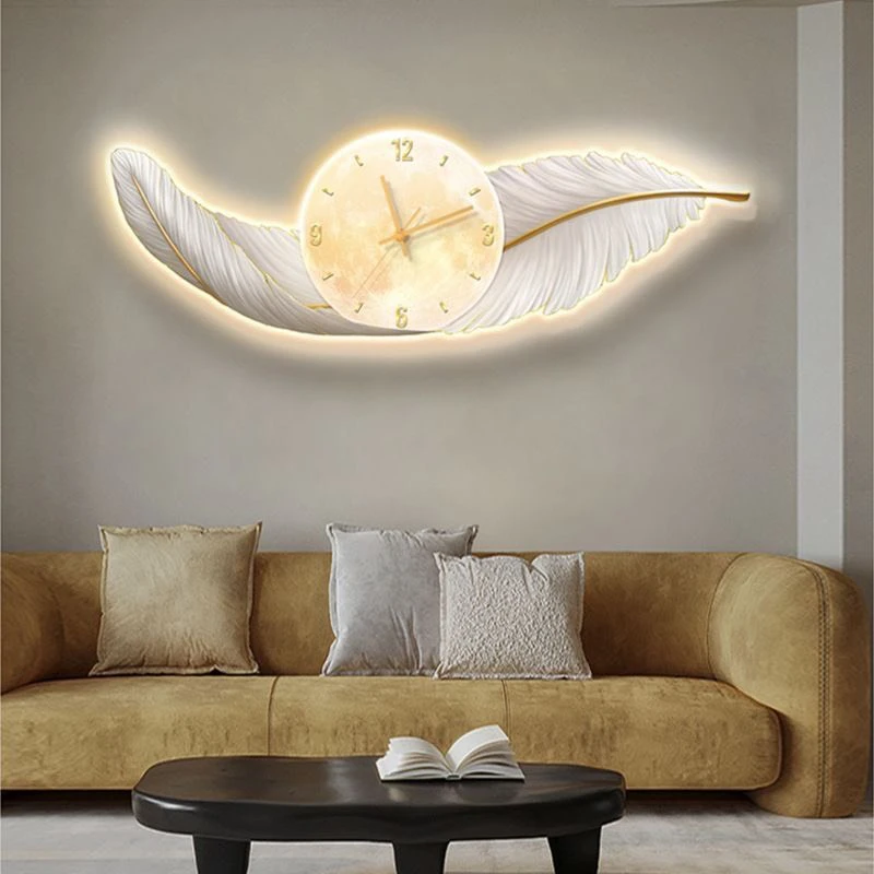 Tranh tráng gương Bình Dương đồng hồ lông vũ l