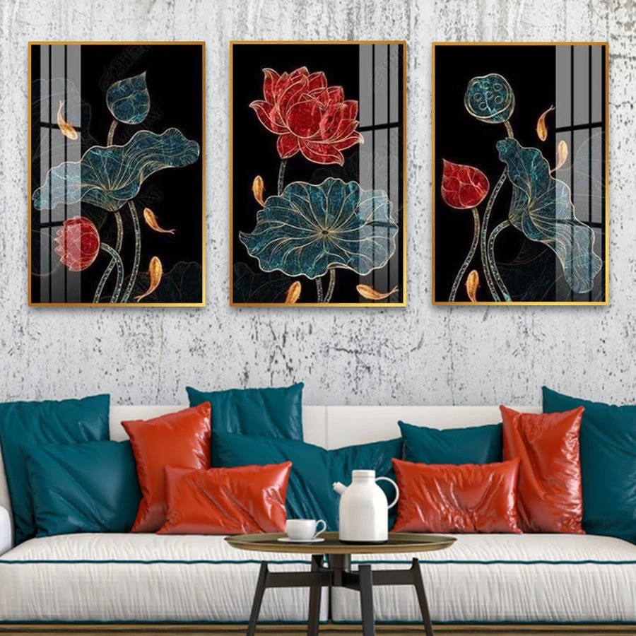 Tranh Đà Nẵng ghép bộ 3 phòng khách hiện đại