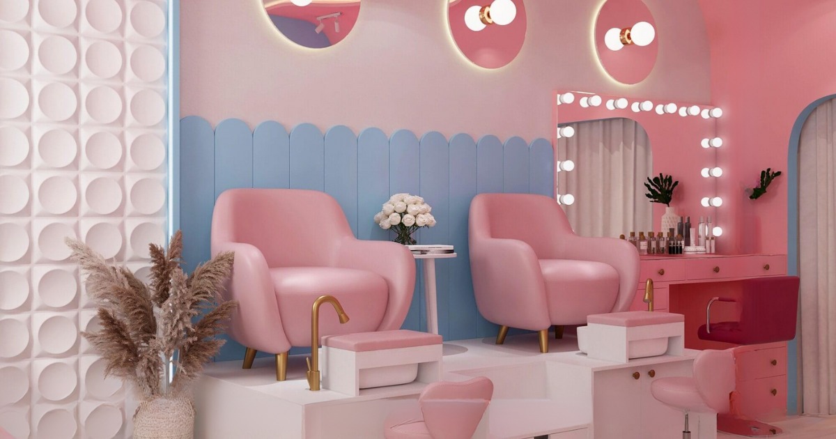 Thi công tiệm nail hiện đại Quảng Nam