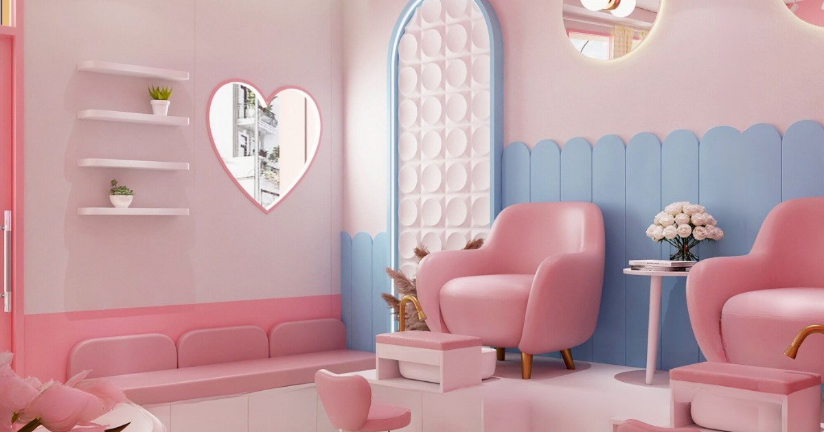 Thi công tiệm nail hiện đại Quảng Nam