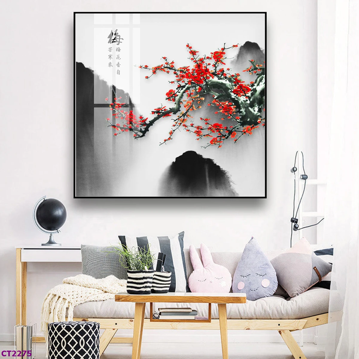 Tranh tết tráng gương hoa đào làm quà tặng Bình Dương 1 Tranh Tết tráng gương hoa đào làm quà tặng Bình Dương