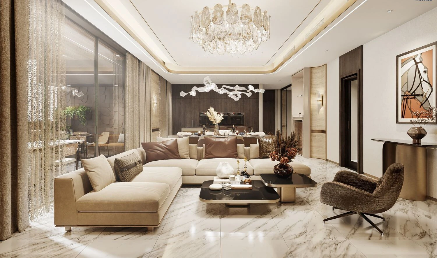 Thi công nội thất phòng khách Sài Gòn