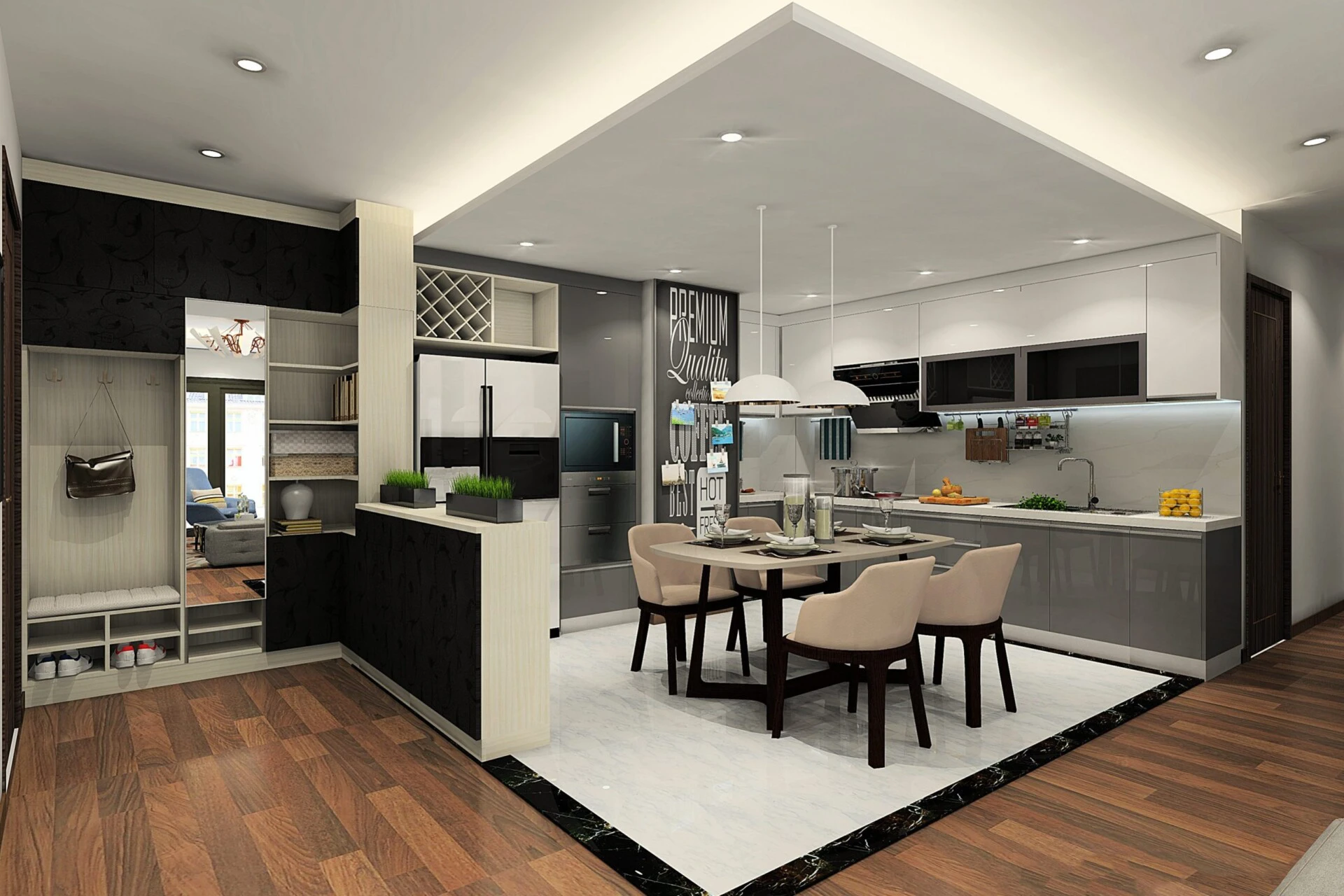 Thi công nội thất phòng bếp chung cư Đà Nẵng