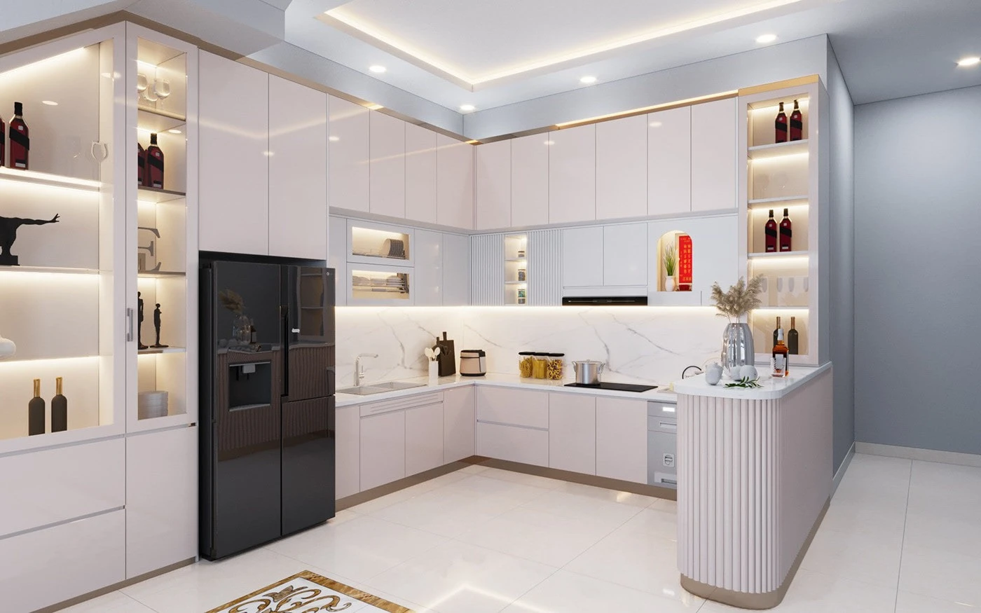 Thi công nội thất phòng bếp chung cư Đà Nẵng