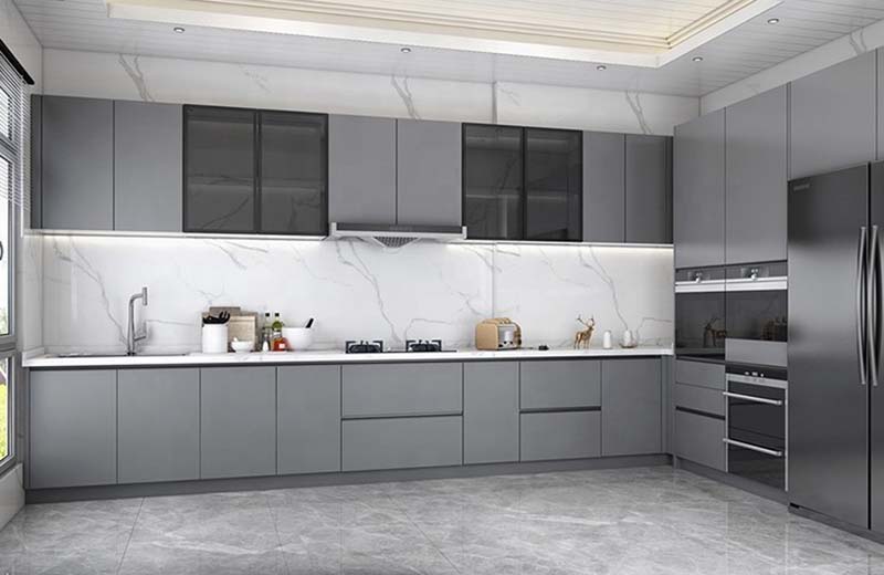 Tủ bếp nhôm tấm giá rẻ Đà Nẵng đẹp, sang trọng, đẳng cấp