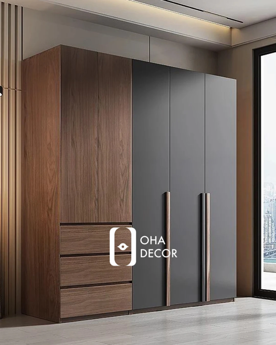 1 Tủ quần áo thiết kế sang trọng, hiện đại