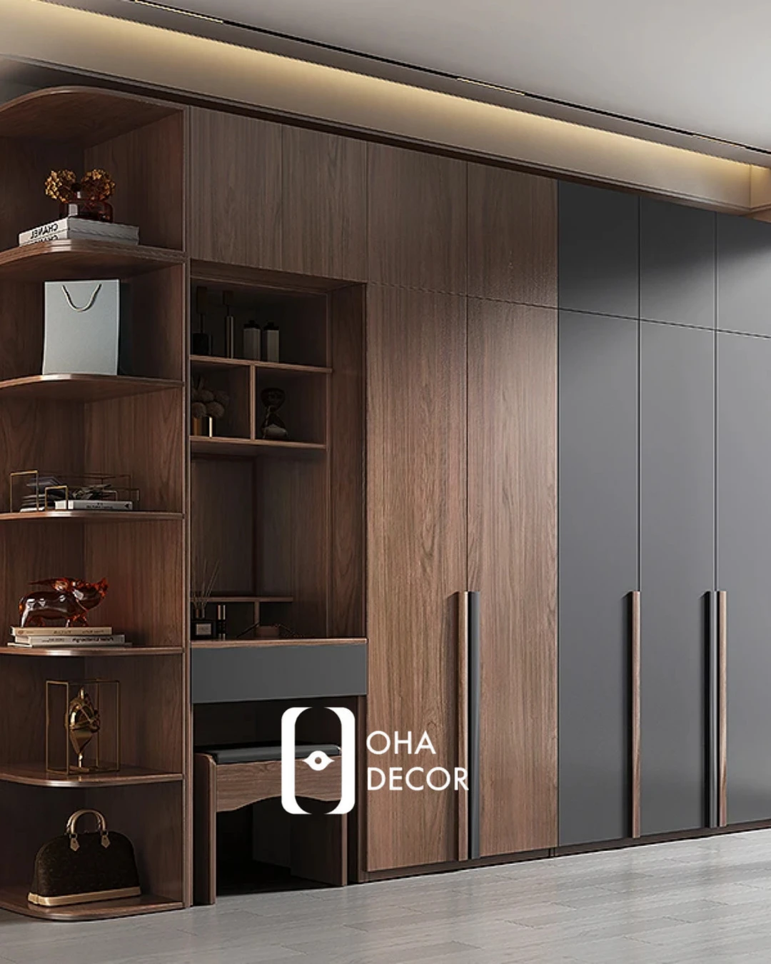 2 Tủ quần áo thiết kế sang trọng, hiện đại