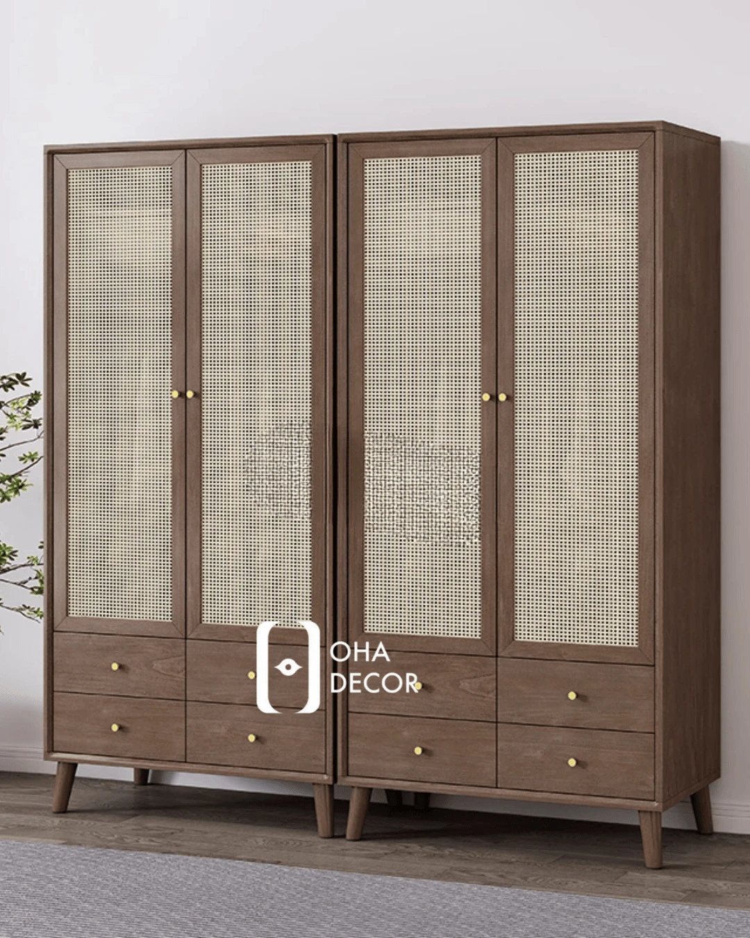 3 Tủ Quần Áo Gỗ Tự Nhiên BR050