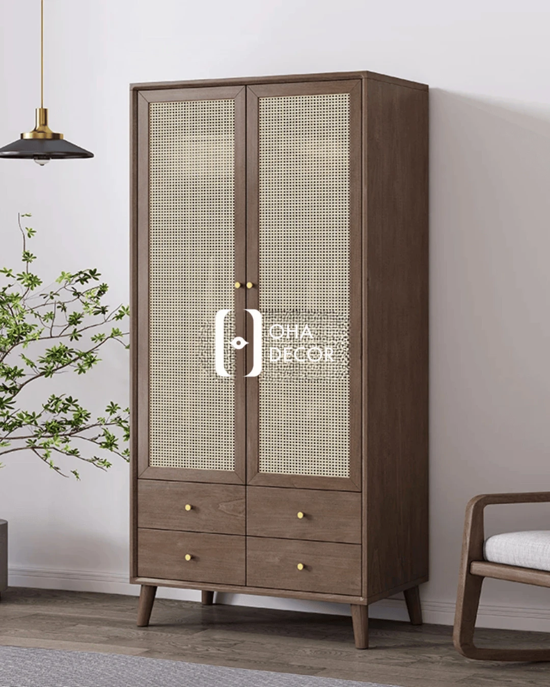 4 Tủ Quần Áo Gỗ Tự Nhiên BR050