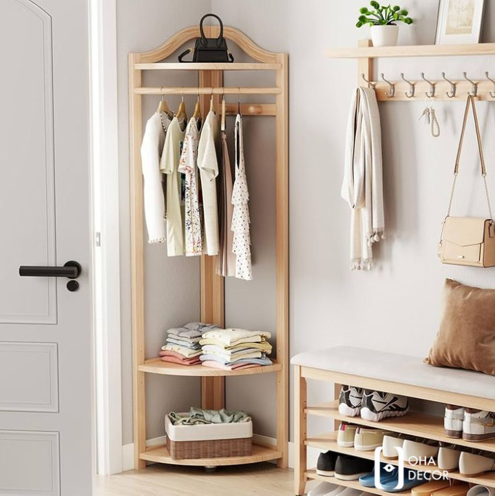 Kệ treo quần áo nhỏ gọn tối ưu không gian Quảng Ngãi – Nội thất thông minh từ Oha Decor 4 Các mẫu kệ treo quần áo nhỏ gọn tối ưu không gian tại Quảng Ngãi