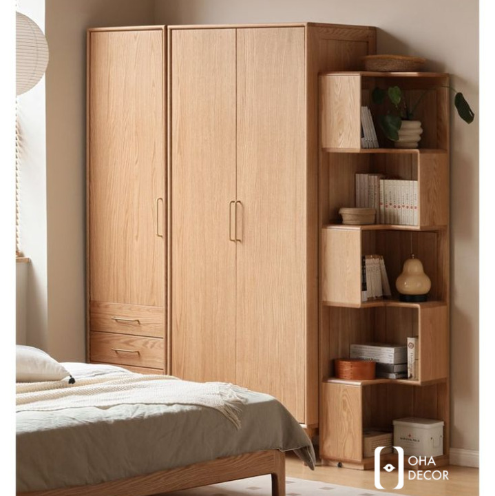 Tủ quần áo gỗ tự nhiên đa năng tại HCM – Phong cách sống thượng lưu 4 Các mẫu tủ quần áo gỗ tự nhiên đa năng nổi bật tại Oha Decor