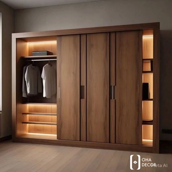 Các mẫu tủ quần áo phòng ngủ gỗ tự nhiên nổi bật