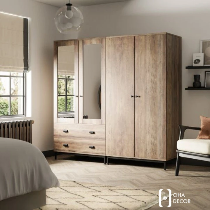 Tủ quần áo gỗ có gương Huế – Giải pháp nội thất tiện nghi từ Oha Decor 2 Đặc điểm nổi bật của tủ quần áo gỗ có gương Huế