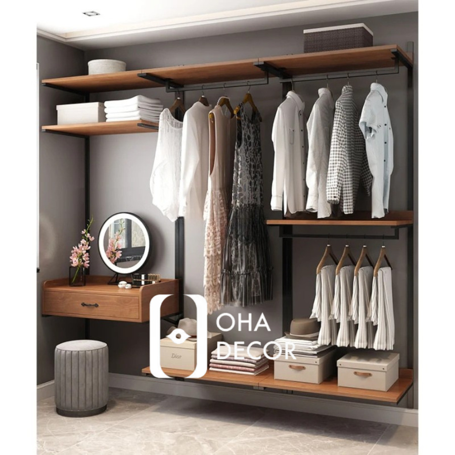 tủ quần áo gỗ gõ đỏ 3