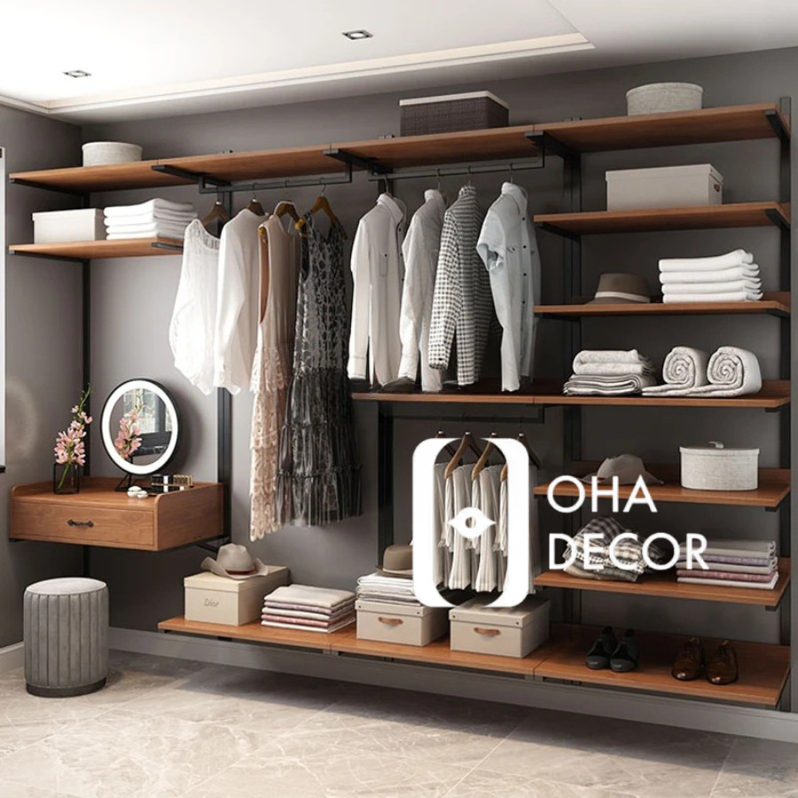 tủ quần áo gỗ gõ đỏ 4
