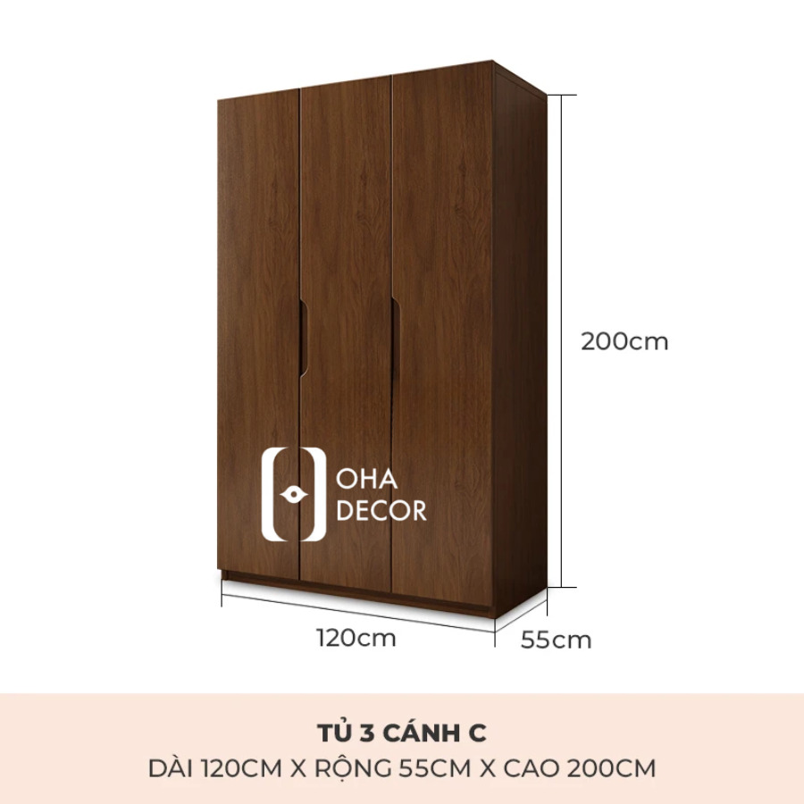 tủ quần áo gỗ gõ đỏ 4