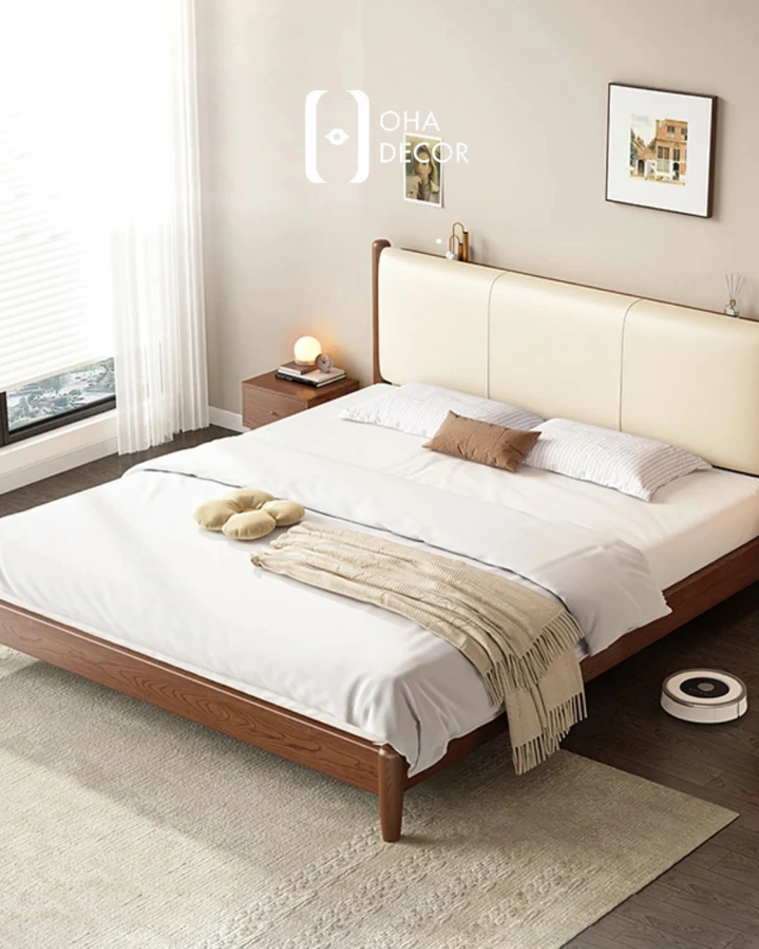Bảo hành và cam kết Giường Ngủ Gỗ Tự Nhiên Phong Cách Hàn Quốc TQA058