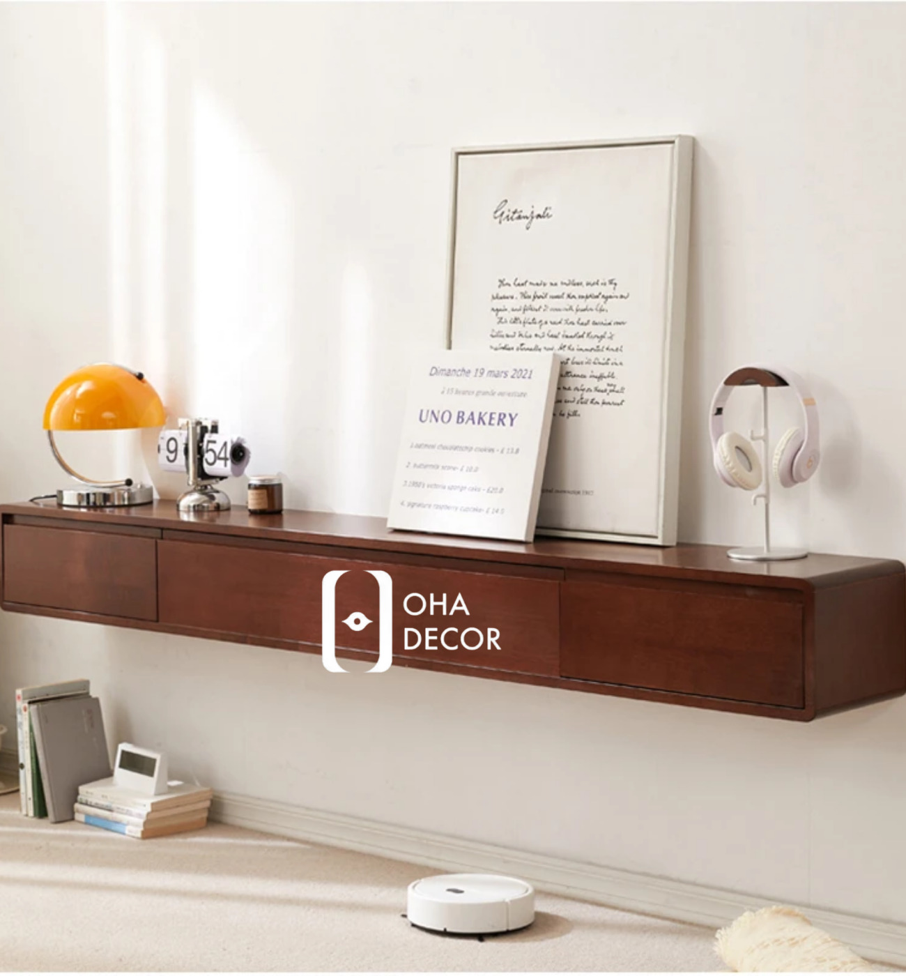Kệ Tivi Treo Tường Gỗ Tự Nhiên Cao Cấp TQA138