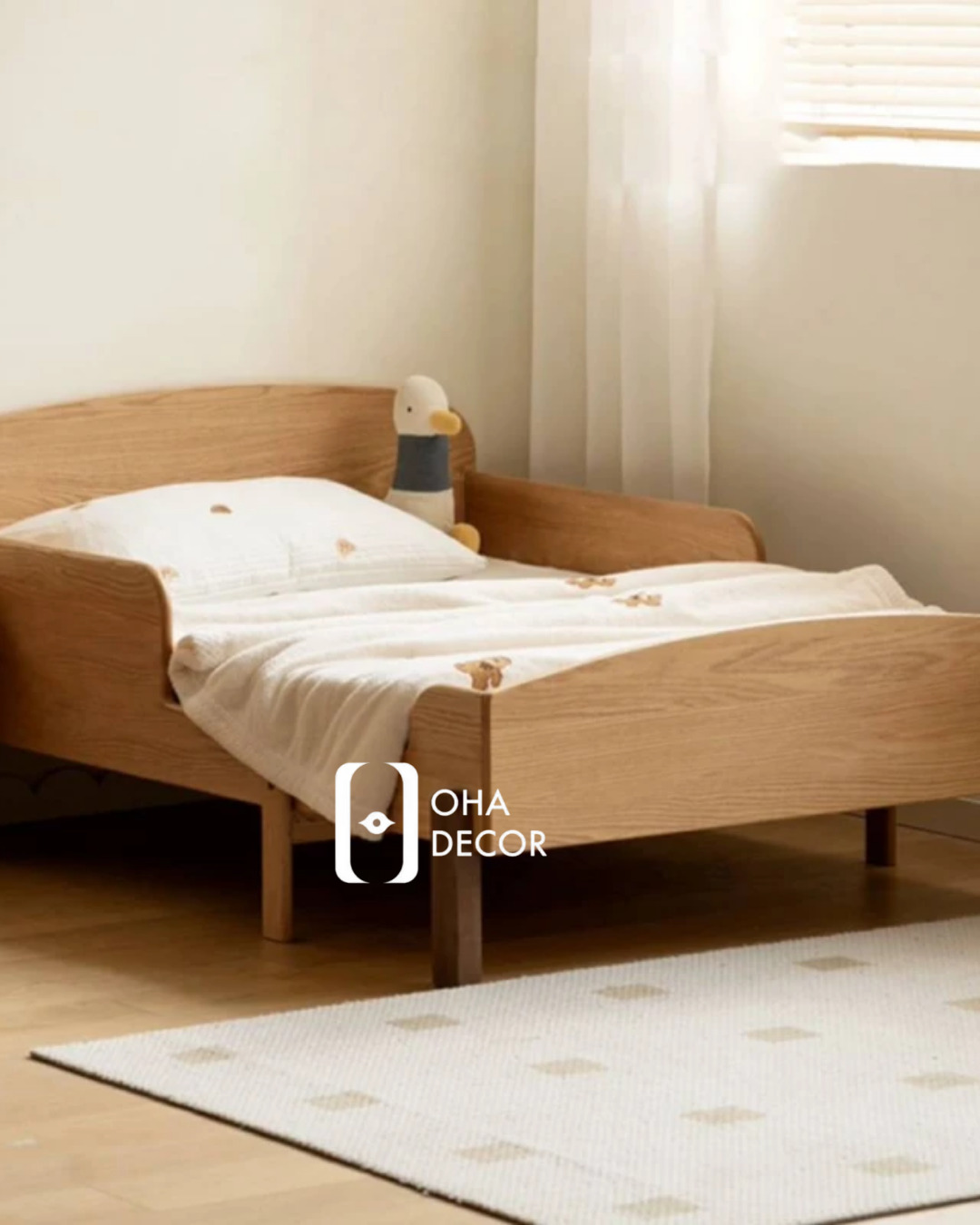 Giường Ngủ Gỗ Tự Nhiên Xếp Gọn Dành Cho Bé