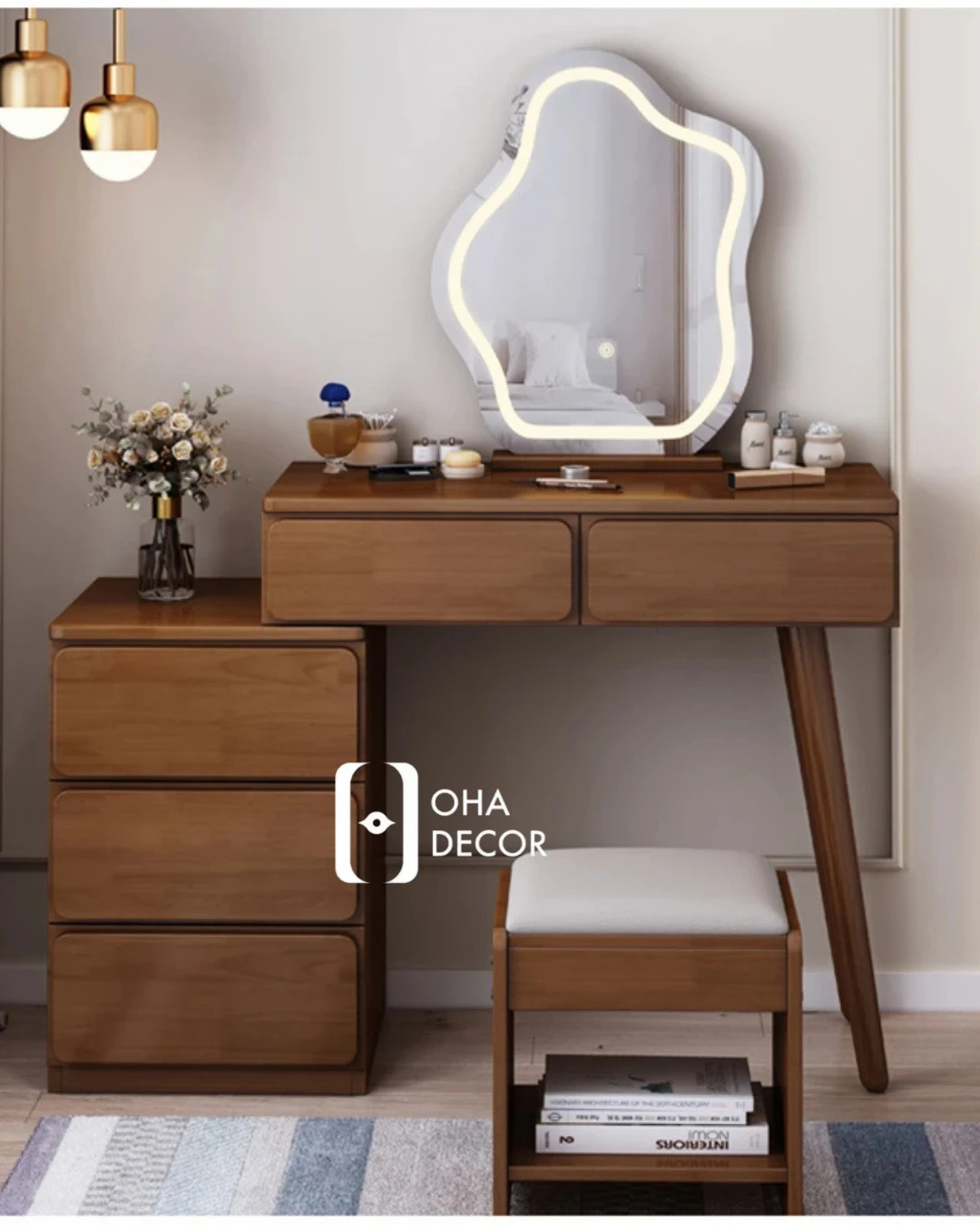 1 Bàn Trang Điểm Gỗ Tự Nhiên BR114