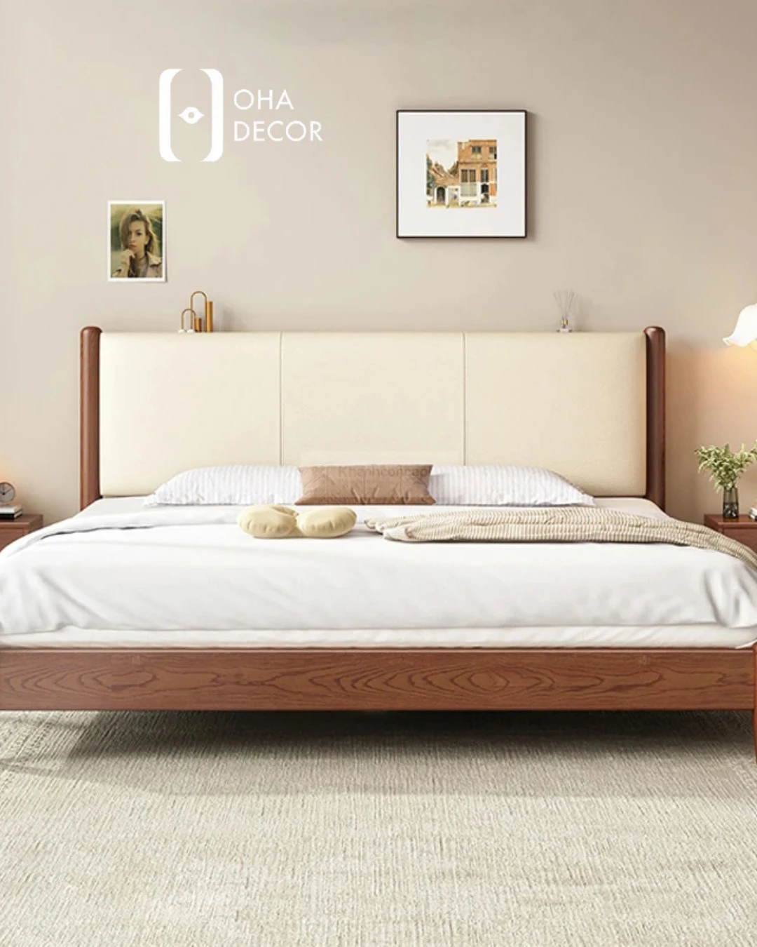 Chức năng Giường Ngủ Gỗ Tự Nhiên Phong Cách Hàn Quốc TQA058