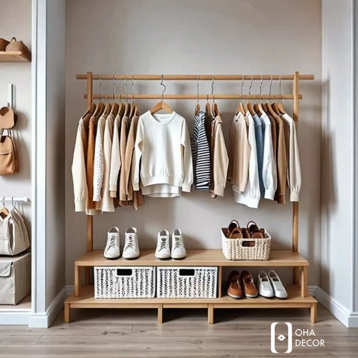 Các dòng kệ treo quần áo tối giản, hiện đại tại OHA Decor Đà Nẵng