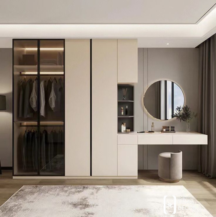 Tủ Quần Áo Gỗ Tự Nhiên Hiện Đại tại TP. Hồ Chí Minh - Sự tinh tế trong từng đường nét 4 Các mẫu tủ quần áo gỗ tự nhiên hiện đại nổi bật tại Oha Decor