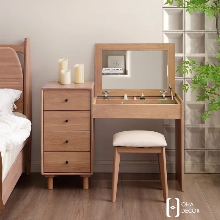 Quy trình thiết kế và đặt hàng bàn trang điểm gỗ tự nhiên tại OHA Decor Quảng Ngãi