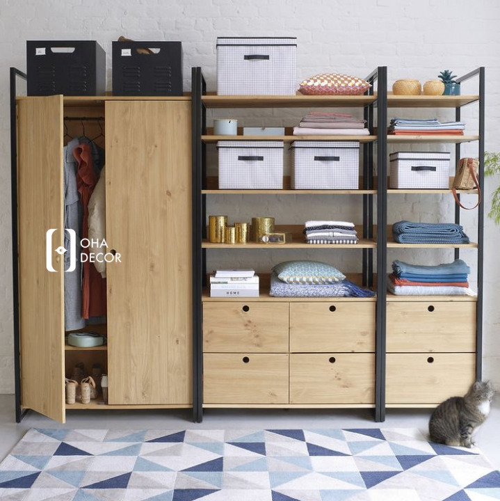 Điểm mạnh nổi bật của kệ treo quần áo khung thép kết hợp gỗ hiện đại tại Quảng Bình