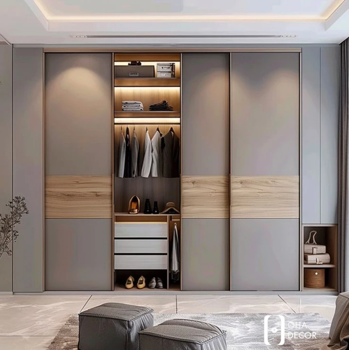 Quy trình đặt đóng tủ quần áo gỗ tự nhiên tại OHA Decor tại Hà Nội