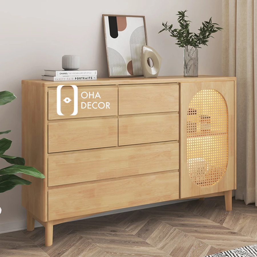 Kệ Gỗ Tự Nhiên Thiết Kế Nhiều Ngăn