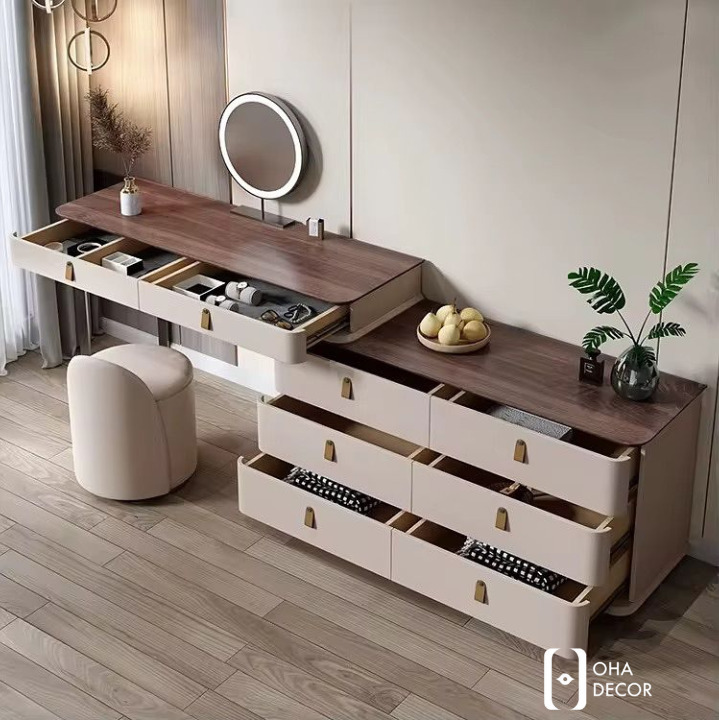 Lý do bàn trang điểm gỗ tự nhiên tích hợp tủ lưu trữ được ưa chuộng tại Đà Nẵng