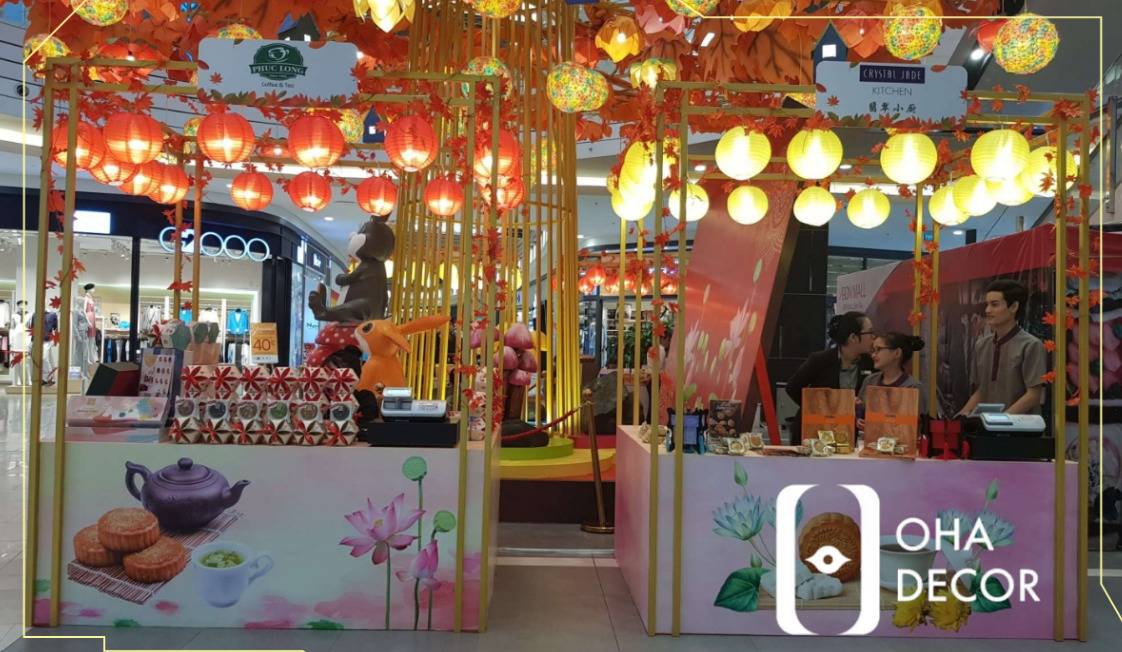 thi công quầy booth trung thu