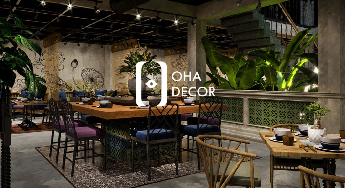Dự án nhà hàng chay đã hoàn thiện Oha Decor