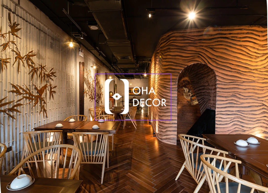 Dự án nhà hàng chay đã hoàn thiện Oha Decor