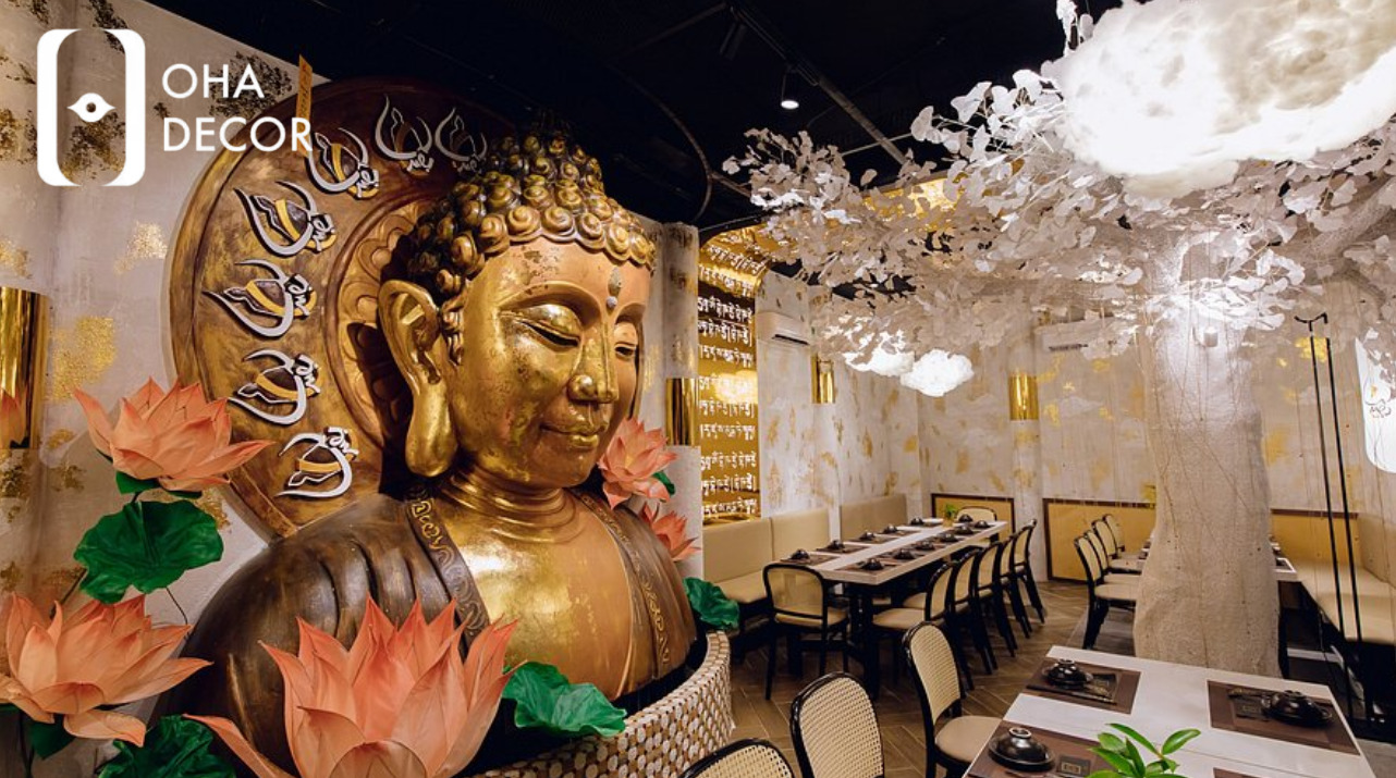 Dự án nhà hàng chay đã hoàn thiện Oha Decor