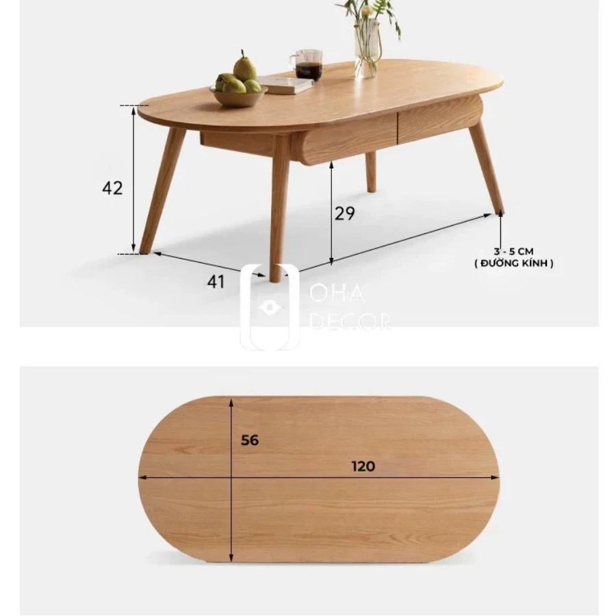Bàn trà gỗ tự nhiên Hà Nội