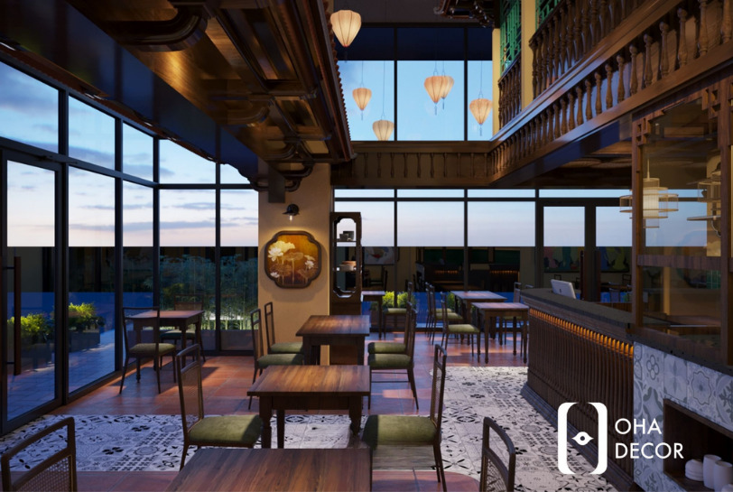Dự án nhà hàng đã hoàn thiện Oha Decor tại Quảng Nam 4 Dự án nhà hàng đã hoàn thiện Oha Decor Quảng Nam